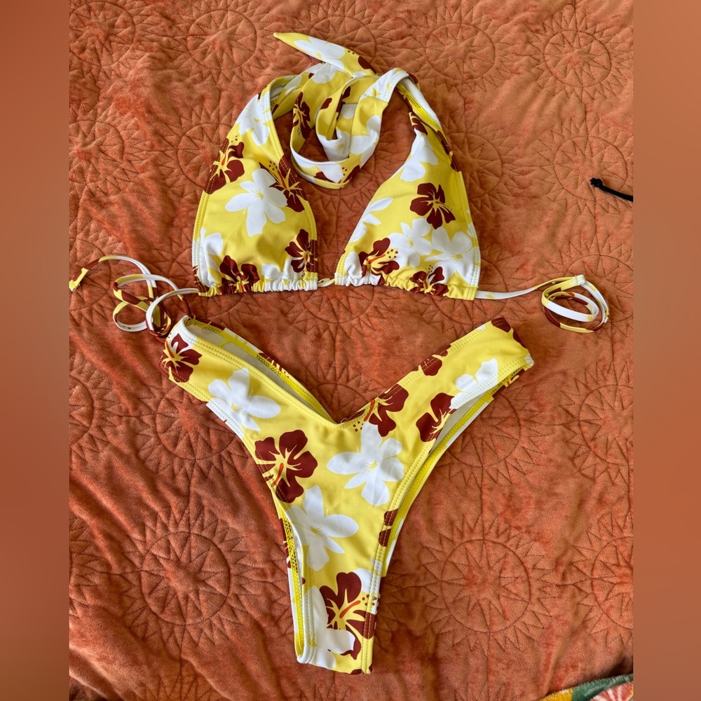 Yellow Floral Bikini